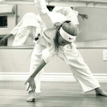 Karate Class Kids Stretching